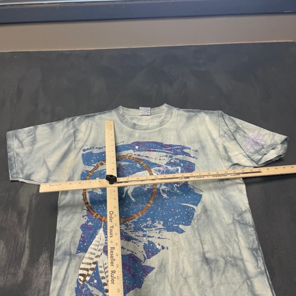 Vintage Buffalo Dreamcatcher Shirt Large Grey 1990s Excellent Tie Dye Gildan - Picture 8 of 11